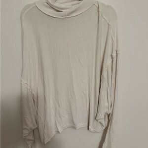 We The Free Off-White Long-Sleeve Draped Sweatshirt
